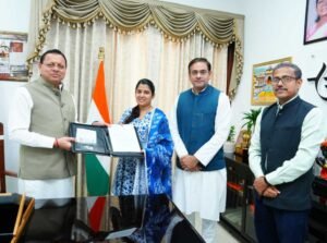 सीएम धामी ने सुश्री सपना राणा से मुलाकात की।